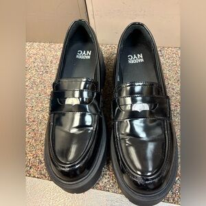 Steve Madden NYC Black Patent Loafers for Men